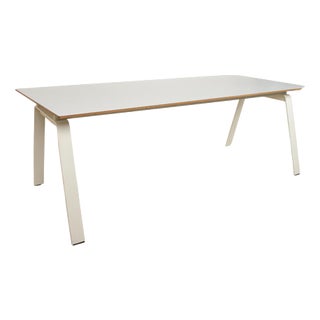 White Wood Dining Table from Arco For Sale