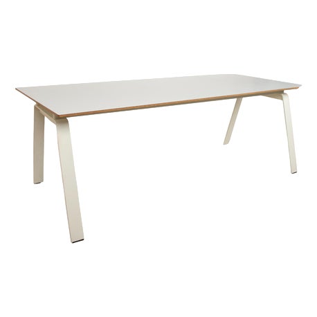 White Wood Dining Table from Arco For Sale