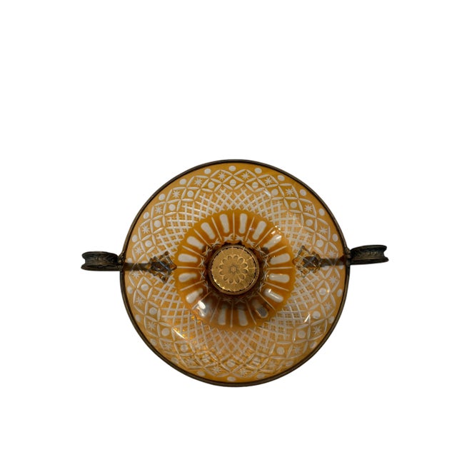 Art Deco 20th Century Cut Crystal Mounted Gilt Bronze Centerpiece For Sale - Image 3 of 5