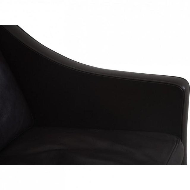 Model 2208 2-Seater Sofa in Black Leather by Børge Mogensen, 1990s For Sale - Image 6 of 18