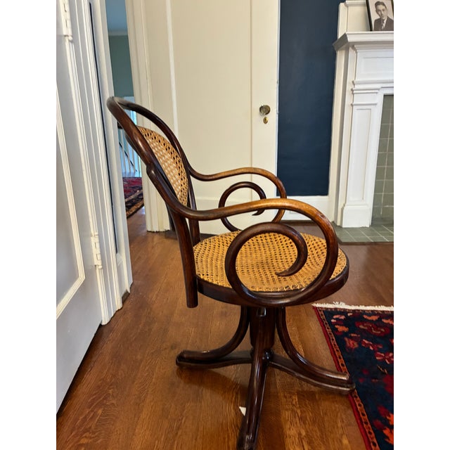 Art Nouveau 1930s Bentwood Office Chair For Sale - Image 3 of 5