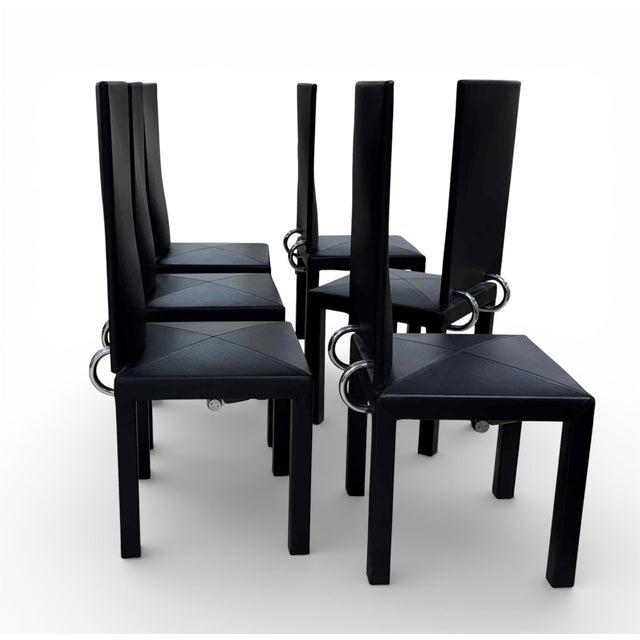 Modern Paolo Piva for B&B Italia Arcadia High Back Dining Chairs - Set of 6 For Sale - Image 3 of 16