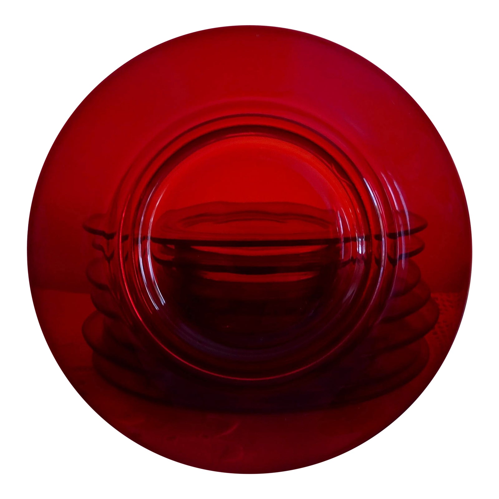 MidCentury Modern Red Glass Dessert Plates Set of 8 Chairish