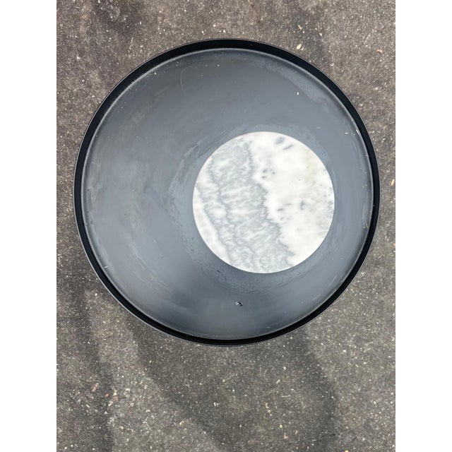 Traditional Modern Deco Style, Metal and Marble Accent Table For Sale - Image 3 of 5