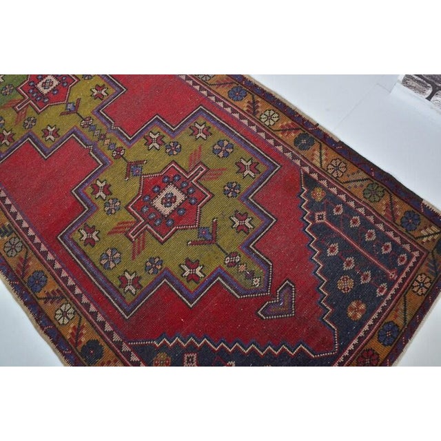 Oushak Vintage Handknotted Rug For Sale - Image 10 of 10