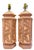 Vintage Sculptural Coral-Toned Faux Bamboo Ceramic Table Lamps, Pair For Sale - Image 4 of 9