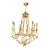 Myran Allan Luxury Lighting Italian Sand and Gold Leaf Finished Iron Chandelier For Sale