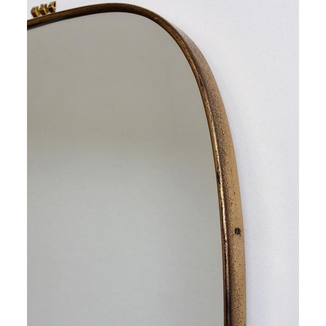 1950s Vintage Italian Wall Mirror with Brass Frame by Gio Ponti, 1950s For Sale - Image 5 of 11
