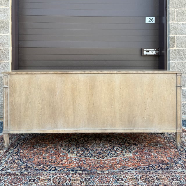 Vintage Cerused Blonde Louis XVI 4 Door Credenza For Sale - Image 15 of 18