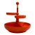 Vintage West German Space Age Orange Tiered Organizer For Sale