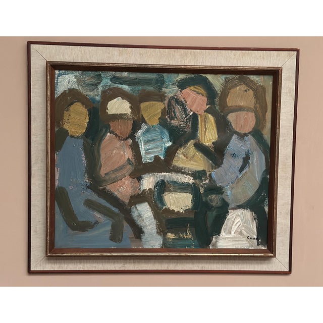 Gösta Falk, Figure Composition, 1960s, Oil on Canvas, Framed For Sale - Image 9 of 18