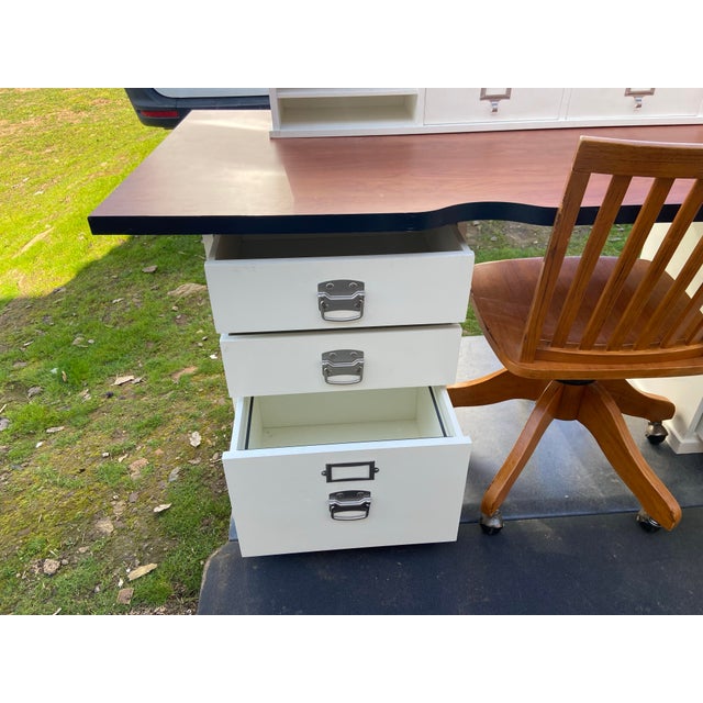 White Pottery Barn Bedford Desk Set For Sale - Image 8 of 12
