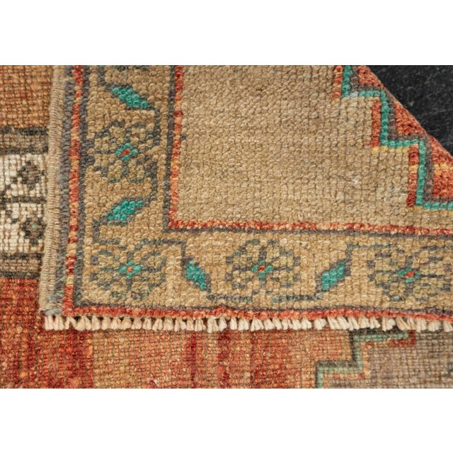 Turkish Mini Rug Oriental Hand Knotted Vintage Rug 1'8" x 3'3" #21222 For Sale In Houston - Image 6 of 8