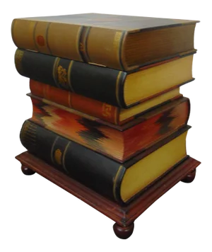 Leather Faux Book Stack Side Table/ Trunk