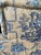 2020s Custom Pierre Frey Braquenié Beige & Blue Toile Club Chair With Manuel Canovas Trim For Sale - Image 5 of 11