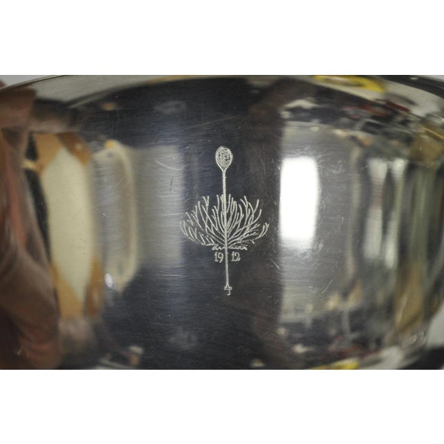 Metal Vintage Regency Style Silver Plated Pewter 1993 Merion Golf Club Award Bowl For Sale - Image 7 of 12