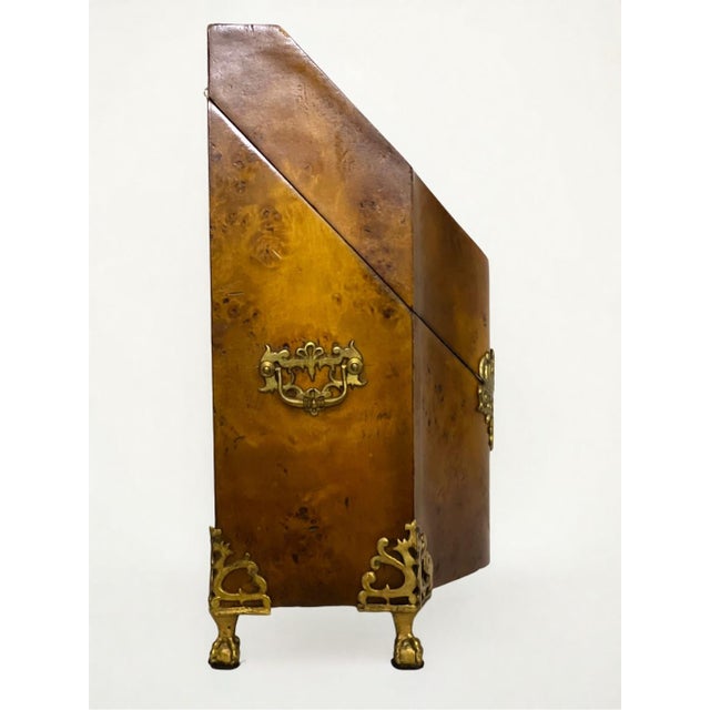 Theodore Alexander Mahogany Burl Knife Box Attributed to Theodore Alexander For Sale - Image 4 of 12