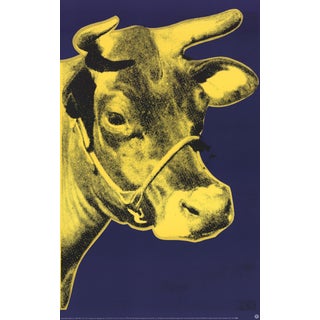 Andy Warhol, Cow Yellow on Blue Background (Sm), Offset Lithograph, 2000 For Sale
