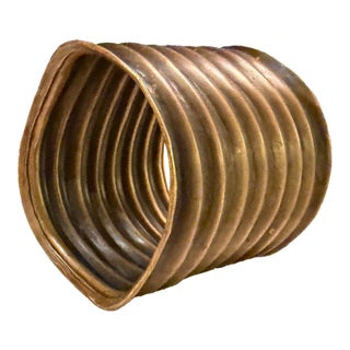 Mid-Century Brutalist Bangle Bracele Ellamarie Woolley Copper Decor For Sale