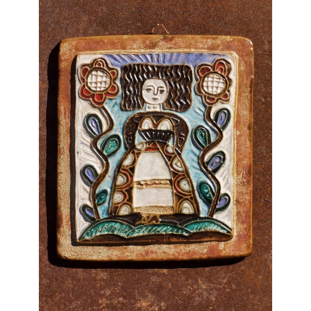 Modern Rustic Ceramic Brittany Woman Portrait, France, 1970 For Sale - Image 10 of 10