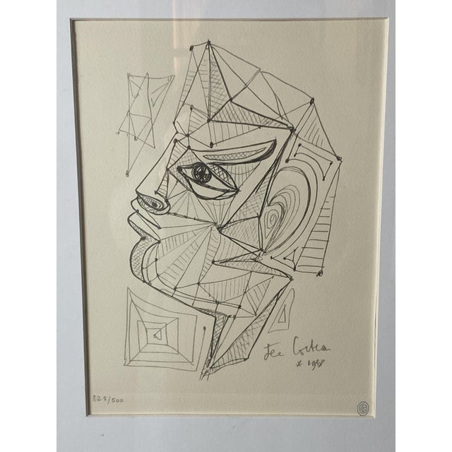 Jean Cocteau, Surrealist Face of Apollo, 1960s, Lithograph