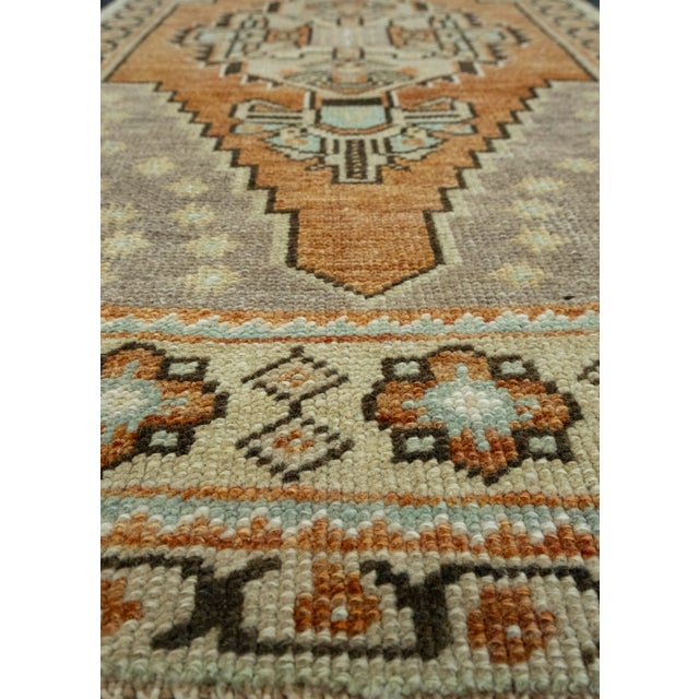 Early 21st Century Turkish Mini Rug Oriental Hand Knotted Vintage Rug 1'8" x 3'5" #16209 For Sale - Image 5 of 8