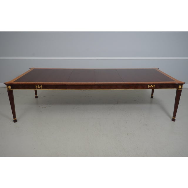John Widdicomb Neoclassical Mahogany Dining Room Table For Sale - Image 10 of 18