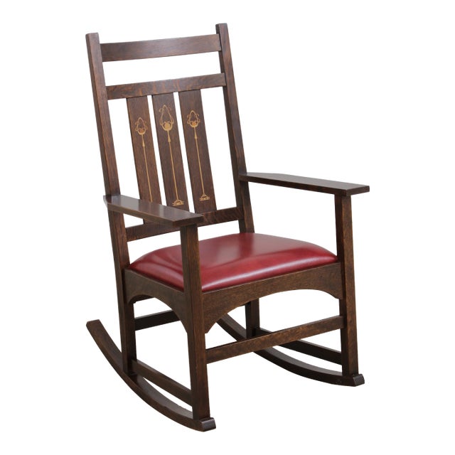 Stickley Harvey Ellis Design Mission Oak Rocker For Sale