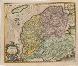Antique Map of Friesland and Terschelling with Inset Isles attributed to Visscher II, 1670