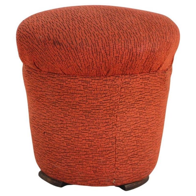 Art Deco Stool attributed to Jindřich Halabala, 1940s For Sale - Image 9 of 9