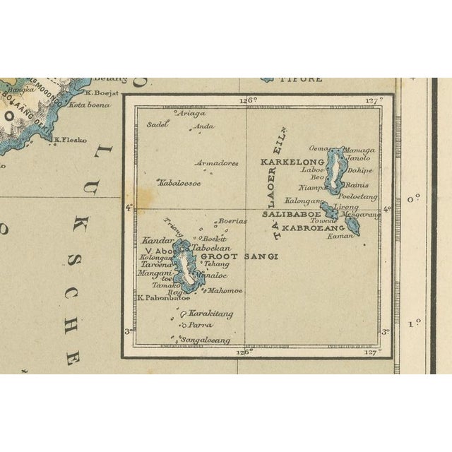 Antique Colonial Map of Celebes Sulawesi and Lesser Sunda Islands, 1884 For Sale - Image 6 of 13