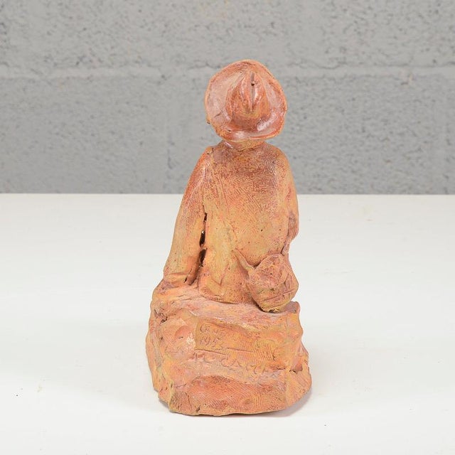 Ceramic Inscribed Terracotta Sculpture, 1953 For Sale - Image 7 of 11