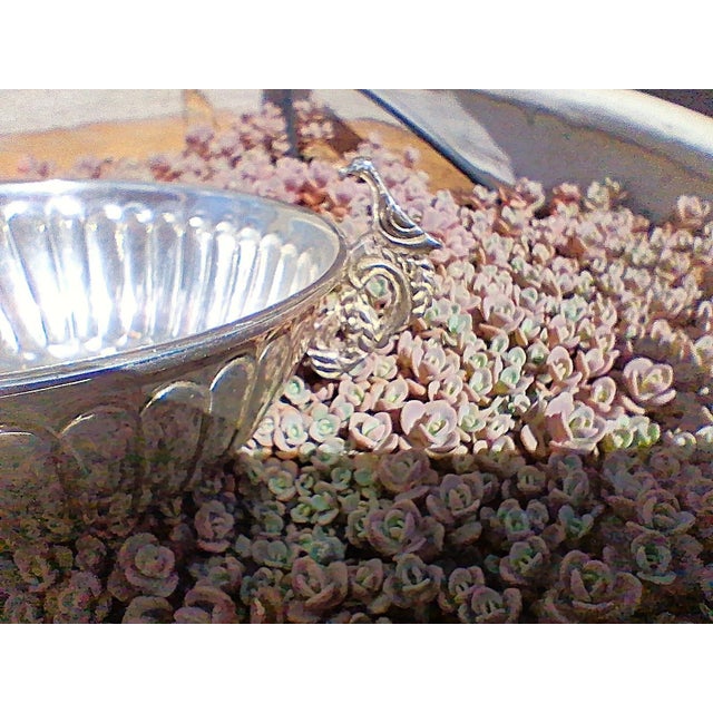 Mid-Century Modern Mid 20th Century Tane Mexican Sterling Silver Double Bird Handle 5" Bowl Ring Trinket Dish For Sale - Image 3 of 7