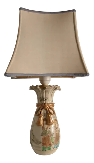 Meiji Kyoto Satsuma Vase Table Lamp, Japan, 1880s