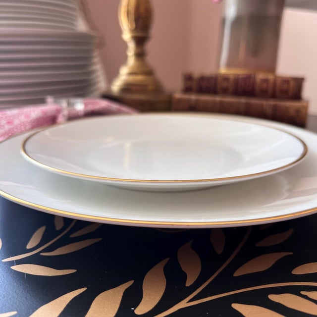 Rosenthal Germany 1970s Rosenthal Germany "Ascot" China // partial service for 12 // contemporary // classic // Fine China // vintage china set // gold band - 36 pcs For Sale - Image 4 of 9
