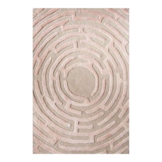 Sample Amiens Maze Rug, Peony Pink, 12x12 For Sale