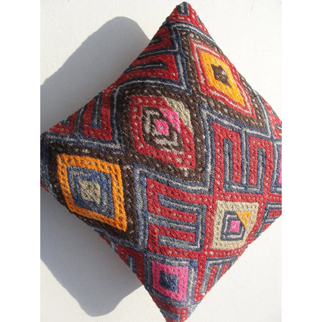 Textile Kilim Rug Pillow For Sale - Image 7 of 11