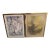 Vintage Mid-Century Pastel Florals & Brass Gallery Framed Art Prints — A Pair For Sale