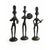 Vintage African Tribal Musician Figurines Cast Iron Metal Sculptures Set of 3 For Sale In Los Angeles - Image 6 of 7