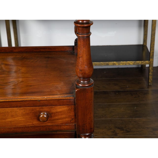English 1820s Mahogany Trolley on Casters with Open Shelves and Two Drawers For Sale - Image 4 of 12