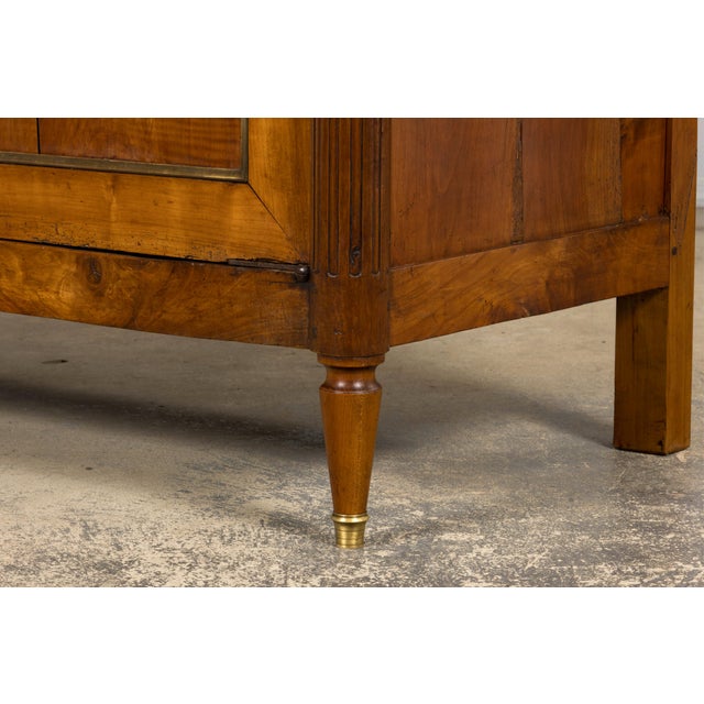 Early 19th Century French Louis XVI Walnut Buffet With Marble Top For Sale - Image 13 of 18