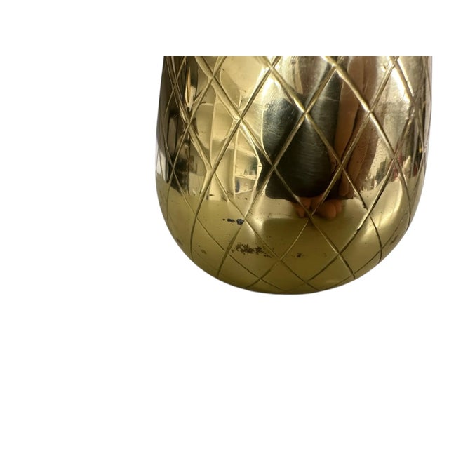 Late 20th Century Vintage Metal Pineapple Container For Sale - Image 5 of 6