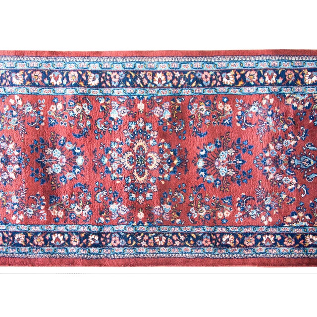 Textile Mid-20th Century Persian Sarouk Runner For Sale - Image 7 of 15