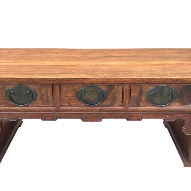 Oriental Rectangular Rosewood Charm Patina 3 Drawers Coffee Table For Sale In San Francisco - Image 6 of 15