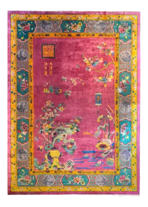 Vintage Chinese Art Deco Rug