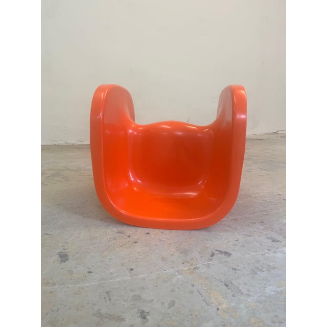 Multifunctional Children's Chair in Orange by Johannes Foersom & Peter Hiort Lorenzen for Cado For Sale - Image 3 of 11