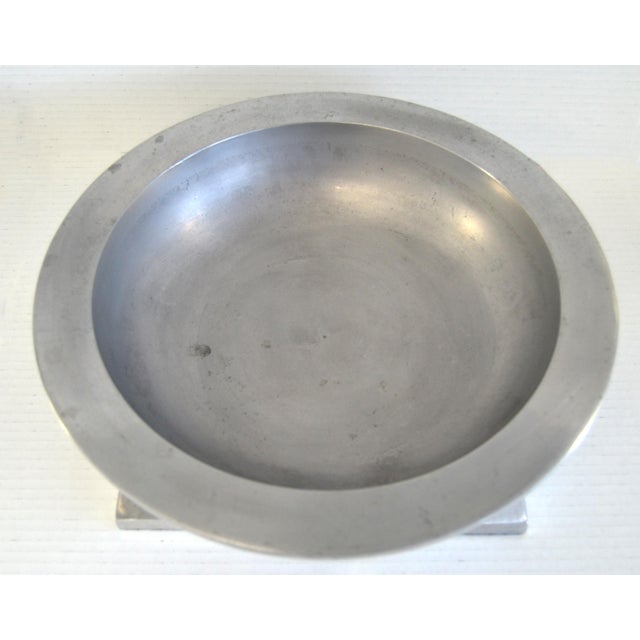 1970s Michael Graves Signed Aluminum Decorative Bowl Centerpiece by Michael Aram For Sale In Miami - Image 6 of 12