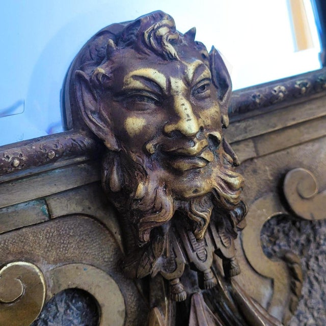 19th Century Louis XIV Bronze Wall Lights - Mirrors, Set of 2 For Sale - Image 12 of 18