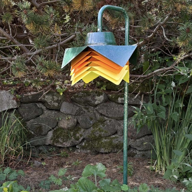 A mid-century modernist garden light, model 672, produced by the danish lighting manufacturer bito. This piece is a...