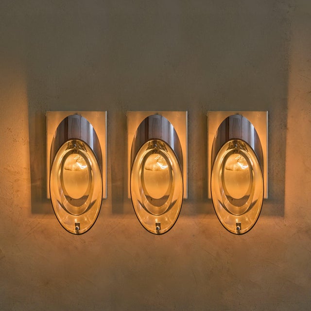 Italian Postmodern Chrome Sconce by Oscar Torlasco for Stilkronen, 1970s For Sale - Image 12 of 13